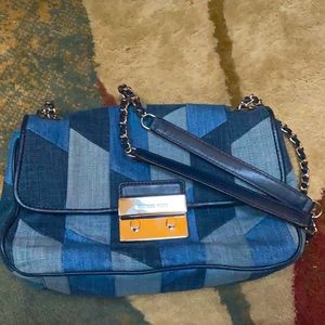 Denim patchwork Michael kors chain crossbody